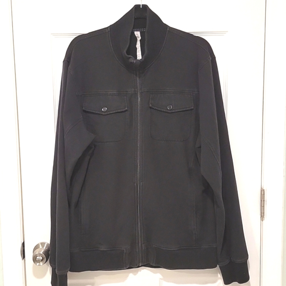 Lululemon Athletica szXL  Full Zip Black Bomber Fleece Jacket  BinX